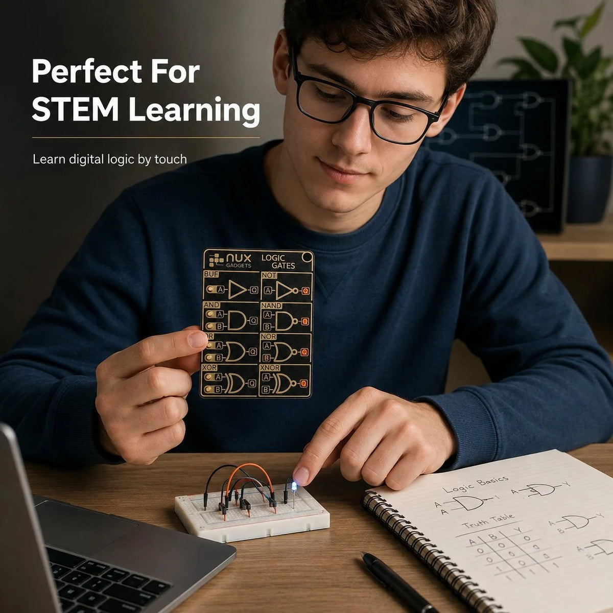 🎉🧠 Interactive Logic Gate Circuit Board — Learn Digital Electronics Through Hands-On Experiments ⚡