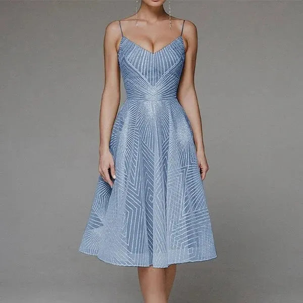 🔥Last day 49% OFF🔥Stylish V-neck strap A-line dress
