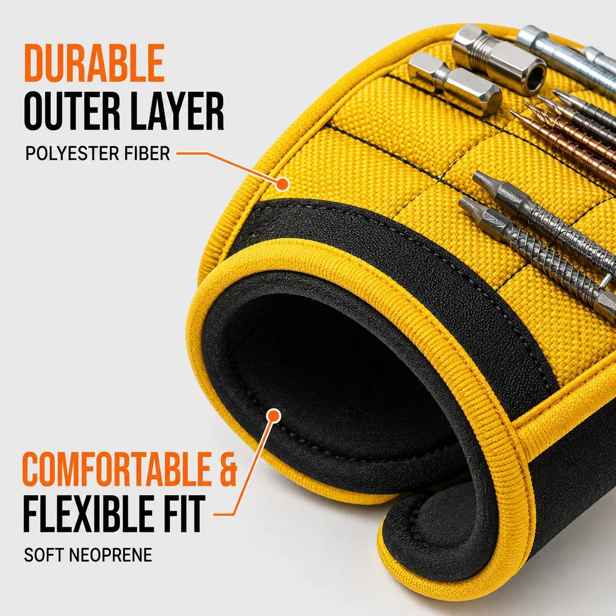🎉Adjustable Men's Magnetic Wristband Tool Belt