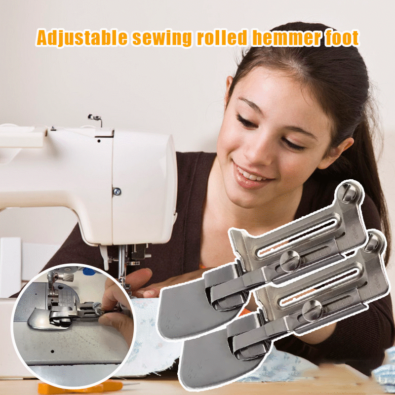 🔥Adjustable Sewing Rolled Hemmer Foot