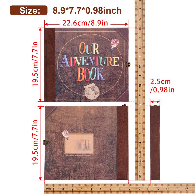 ❤️📚 Our Adventure Book Scrapbook 📸💕 - Retro Style Embossed Letter Cover, Perfect for Travel & Memories 💭"