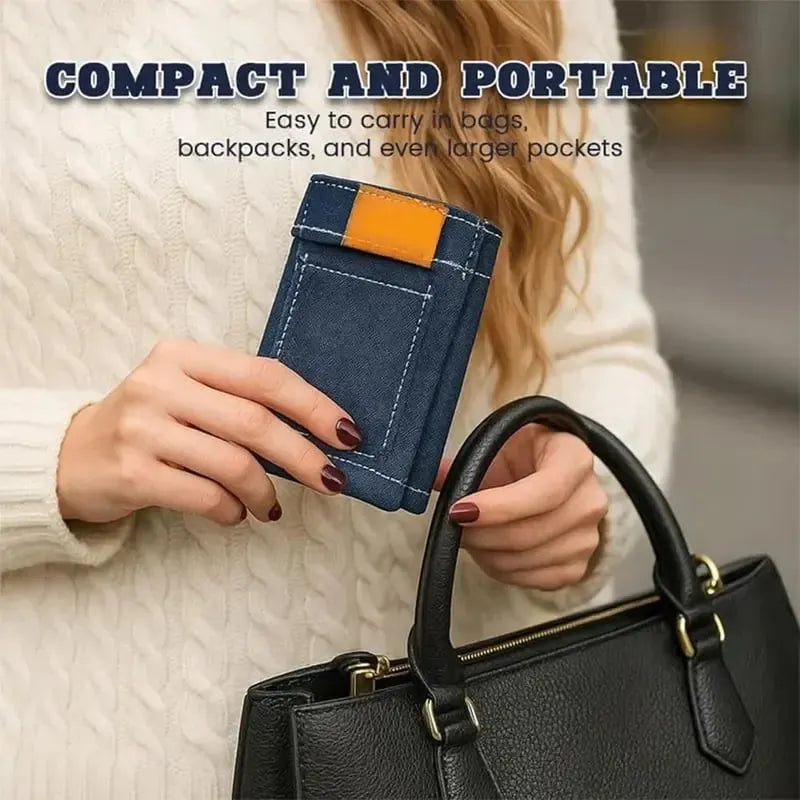 🔥HOT SALE🔥Hot Sale⚡Mini Jeans Shaped Wallet - Denim Bifold Wallet for Men & Women