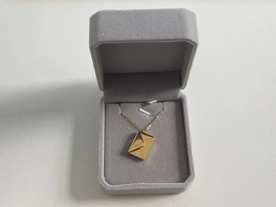 Unique Gift-Custom Love Photo Letter Envelope Necklace