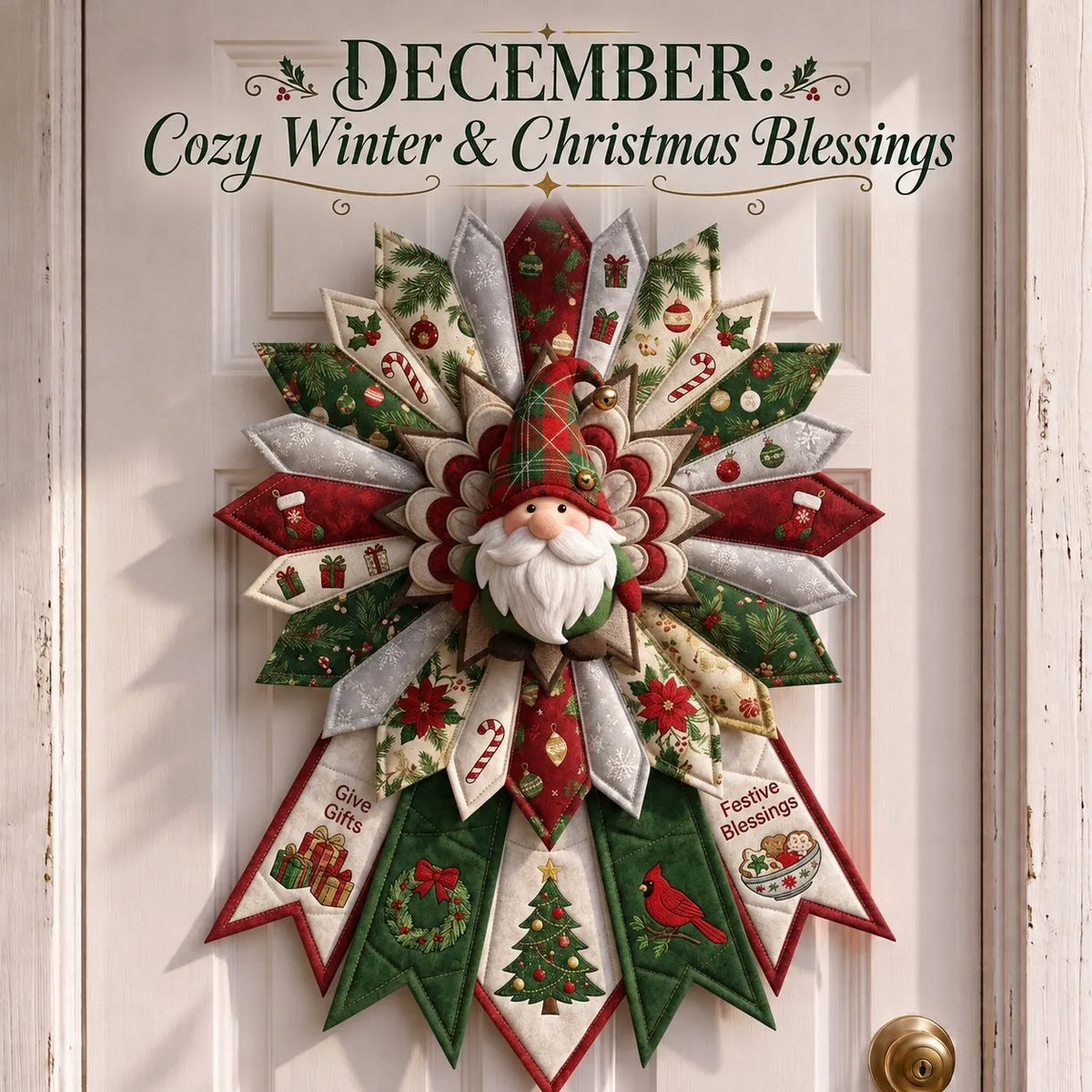 🎉 Beginner-Friendly 12-Month Themed 3D Quilted Door Hanger Sewing Kit Collection | Complete Kit with Coordinated Fabrics, Sewing Materials & Step-by-Step Guide Included 💕