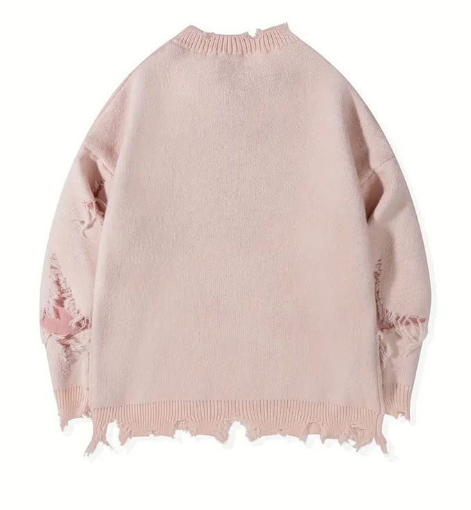 Unisex Skull Print Hip-Hop Distressed Sweater (Buy 2 Free Shipping)