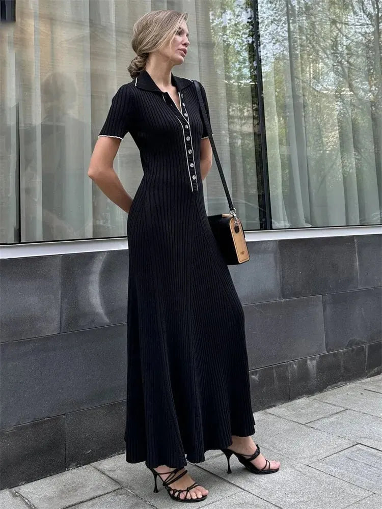 Single Breasted Knit Dress