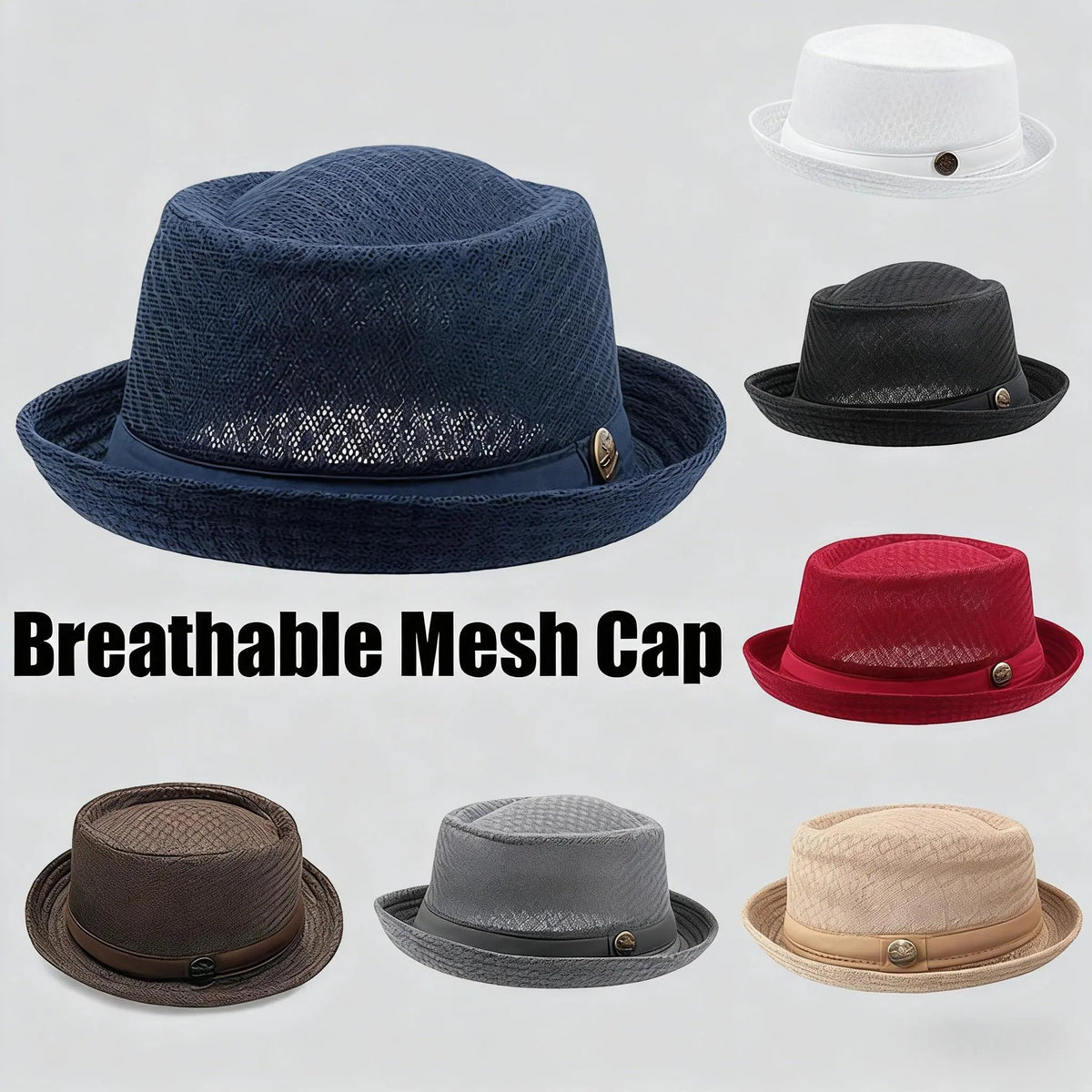 🔥HOT SALE🔥Unisex Breathable Mesh Pork Pie Hat