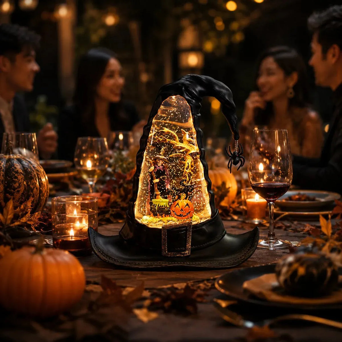 🔥 HOT SALE 🔥🧙Witches Hat Lighted Water Lantern With Swirling Glitter