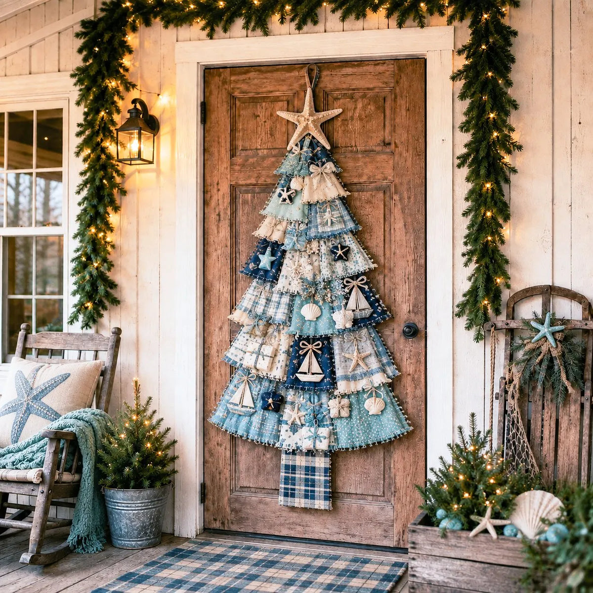 🎉🎄Beginner-Friendly DIY Oversized Patchwork Christmas Tree Door Hanging Kit | Complete Kit with All Tools & Step-by-Step Guide Included 💕