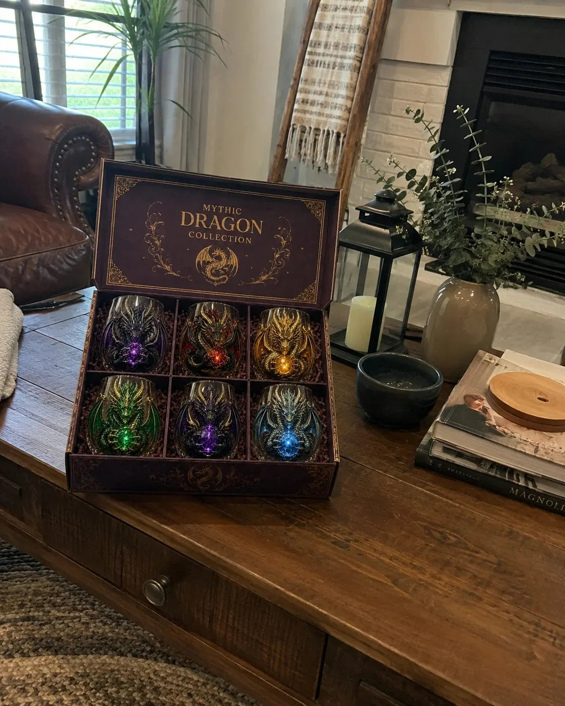 🐉✨ 3D Mythic Dragon Glass Art Cup | 12oz Premium Clear Glass with Raised Dragon Relief, Metallic-Style Details & Faceted Crystal-Style Orb 🎁