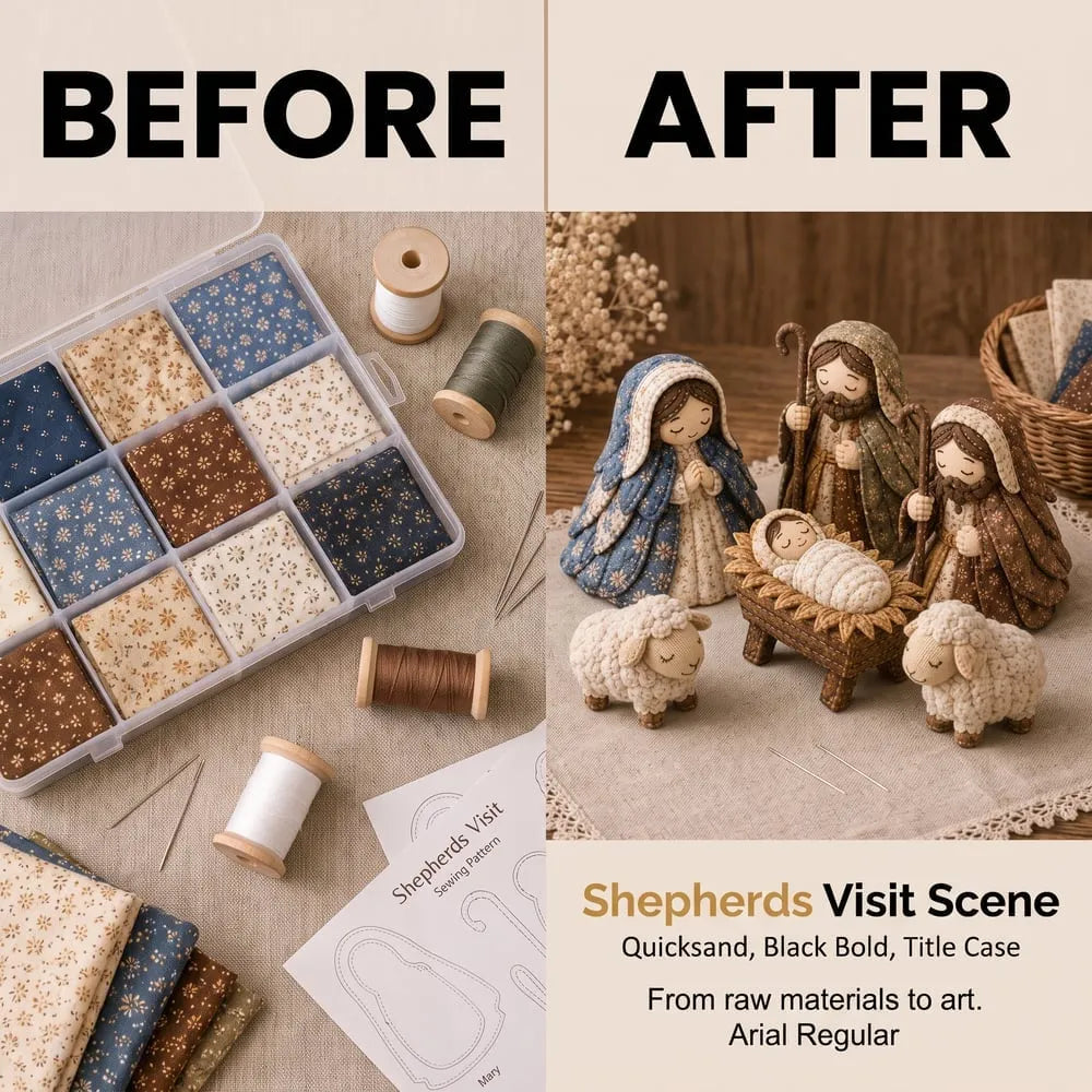 🎉DIY Patchwork Nativity Scene Sewing Kit
