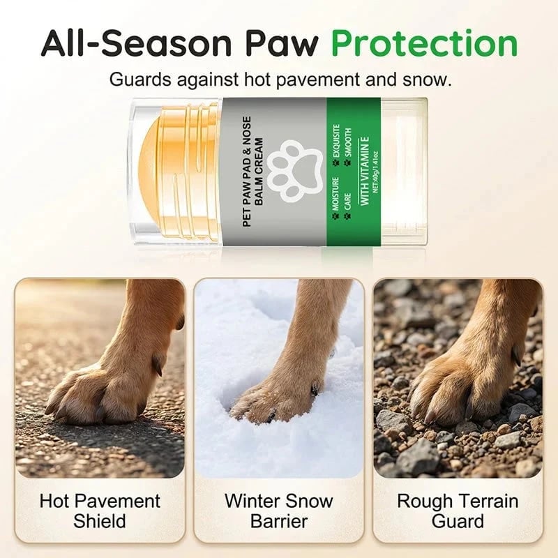 🎉🔥 Moisturizing Pet Paw Balm Stick – Coconut & Beeswax, Lick-Safe, No-Mess 🐾