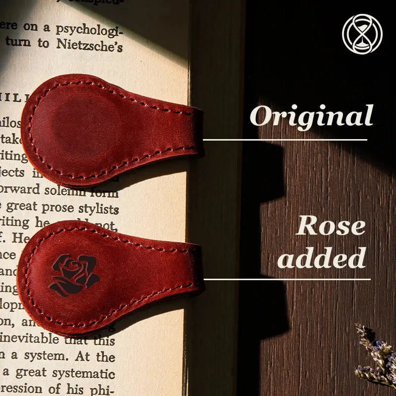 -Personalized Magnetic Leather Bookmark