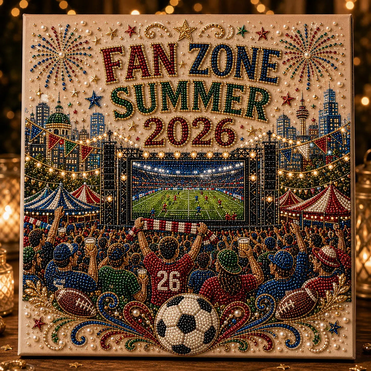 ⚽Football Fan DIY Pearl Painting Kit✨Beginner Frinedly