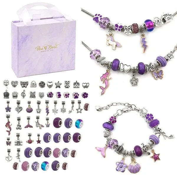 (🔥BEST GIFT TO MY GRANDDAUGHTER🔥)  Gift Boxed Charm Bracelet Jewerly Making Kit - 49% OFF ONLY TODAY