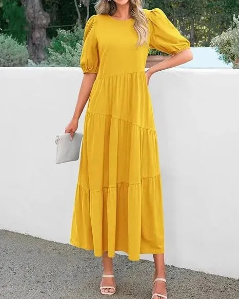 🌟HOT SALE-WOMEN'S SUMMER CASUAL MIDI DRESS (BUY 2 FREE SHIPPING)