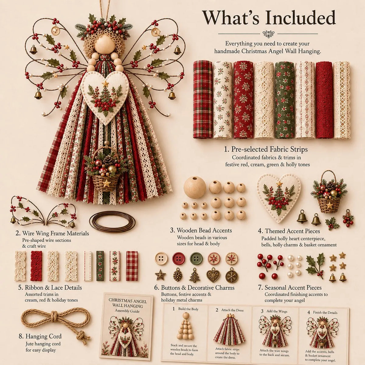 🔥 HOT SALE 🔥🪽 Angel Fabric Hanging DIY Kit