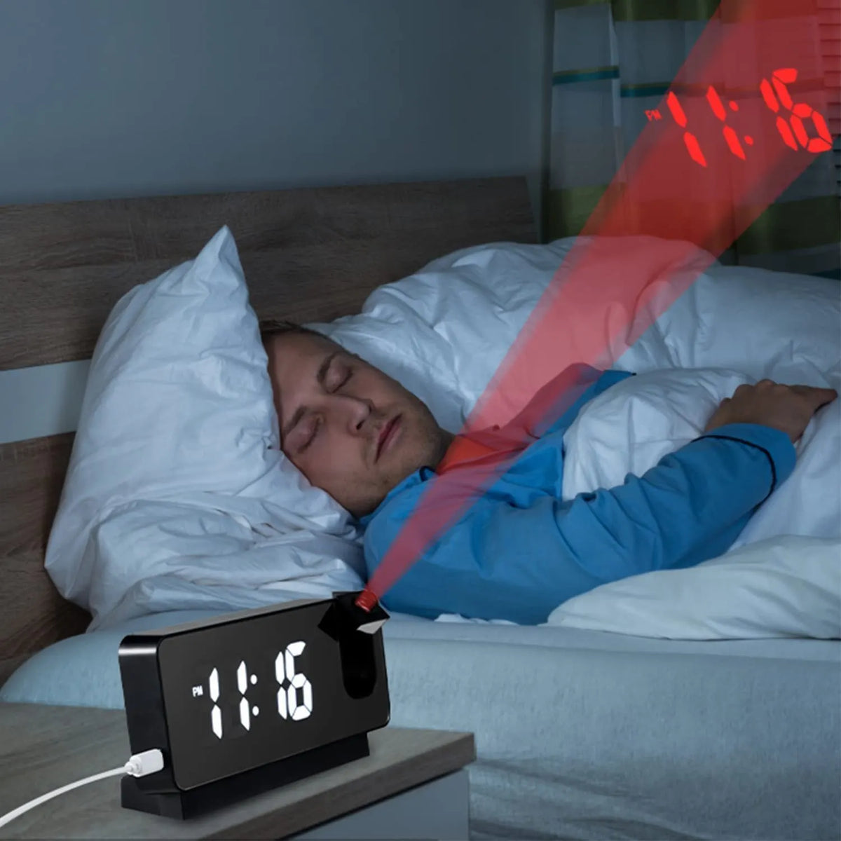 HOT Sale- SAVE 49% OFF-Mirror projection alarm clock⏰(BUY 2 GET FREE SHIPPING)