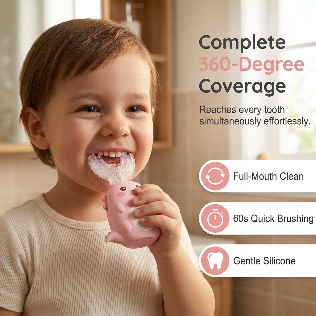 🔥HOT SALE🔥Kids' U-Shaped Electric Sonic Toothbrush (Quiet Operation)
