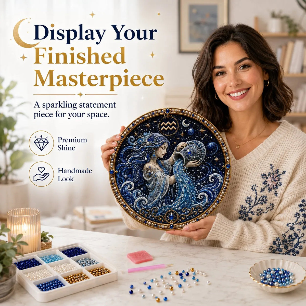 🔥 Last Day 49% OFF - 💎 12 Zodiac Signs Pearl Art Kit ♈🌙 (📦Buy 2 Free Shipping)