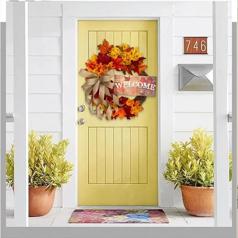 🔥Last Day 70% OFF🍁Handmade Farmhouse Fall Wreath For Front Door