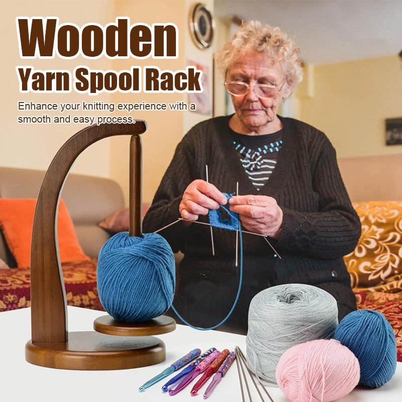 Wooden Yarn Spool Rack | Crochet Gift for Knitting Lovers