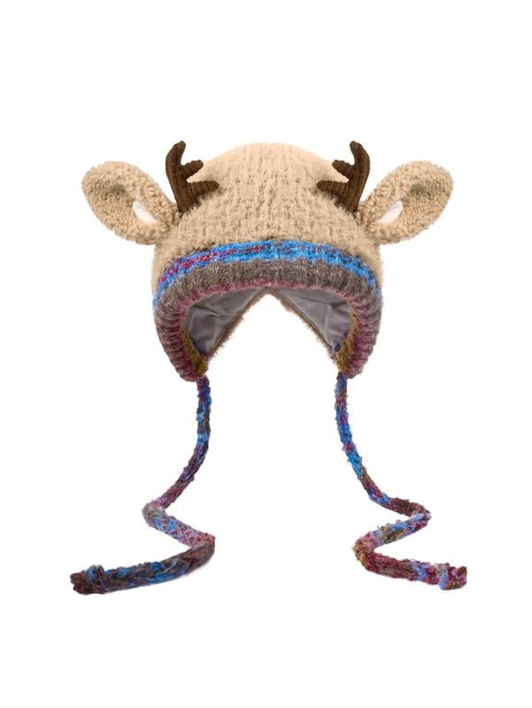 🎄🦌Handmade Knitted Christmas Antler 2-in-1 (Hat/Handbag)🧶2