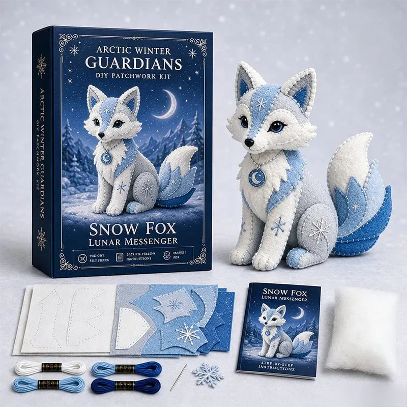 🎉DIY Ice Dragon Felt Patchwork Kit Arctic Winter Guardian Sewing Set