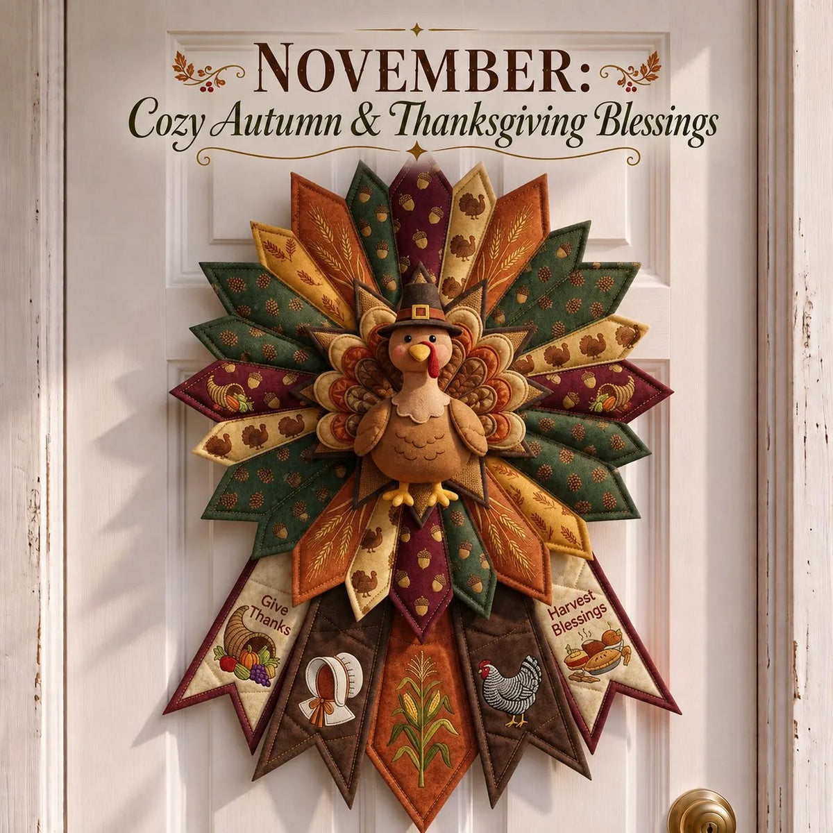 🎉 Beginner-Friendly 12-Month Themed 3D Quilted Door Hanger Sewing Kit Collection | Complete Kit with Coordinated Fabrics, Sewing Materials & Step-by-Step Guide Included 💕