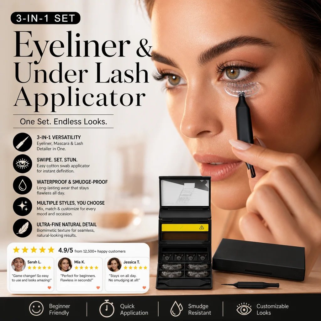🔥HOT SALE🔥3-in-1 Kit: Eyeliner and Lower Lash Stamp