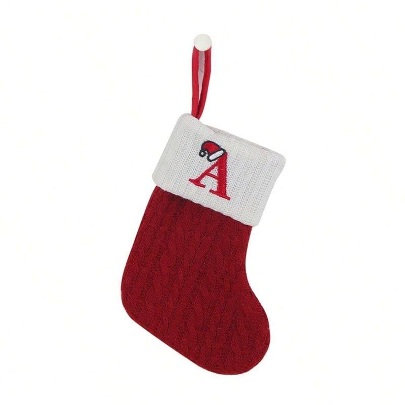 🎅Christmas Sale 49% OFF-🧦Personalized letter knitted Christmas stocking fireplace ornament