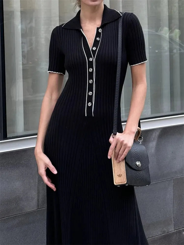 Single Breasted Knit Dress