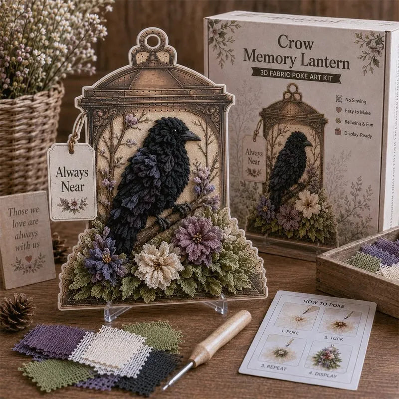 🔥HOT SALE🔥💥🏆49% OFF - 🕊️ Always Near 3D Fabric Poke Art Memory Lantern Kit