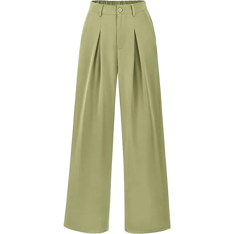 Women's High Waist Casual Wide Leg Loose Trousers Buy 2 Free Shipping