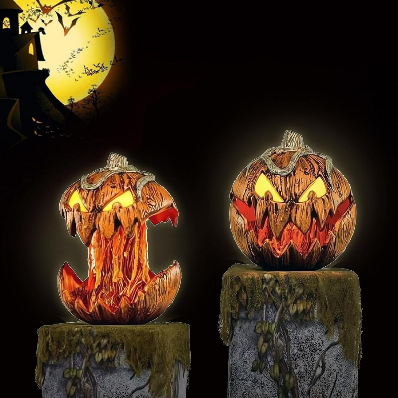(🔥Halloween Hot Sale- 50% OFF) Halloween Scary Pumpkin Lights