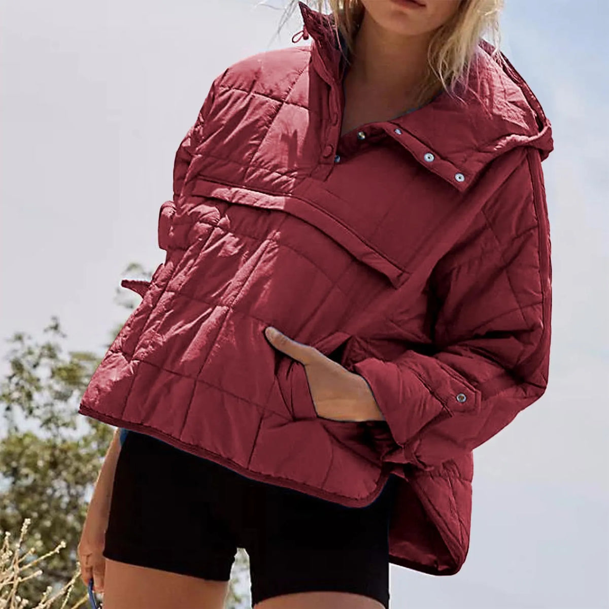 PACKABLE PULLOVER PUFFER JACKET