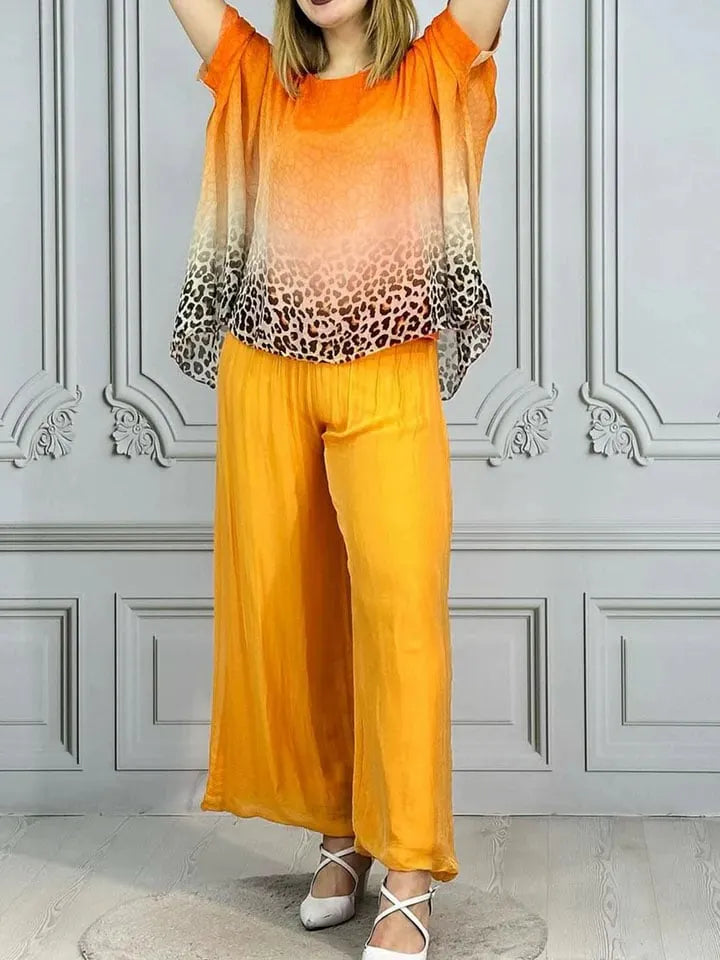 Leopard Print Glossy Gradient Two-Piece Set💖BUY 2 FREE SHIPPING