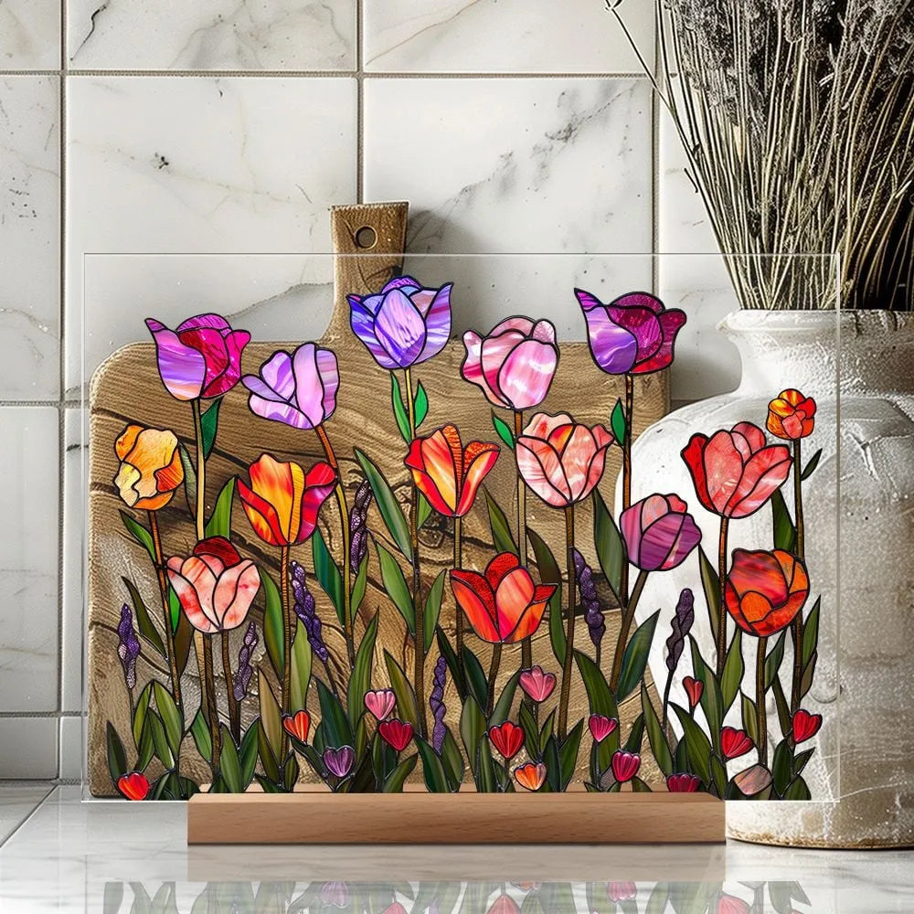 🌷🌼NEW - 🌻🌺Painted Colorful Flower Pattern Decor