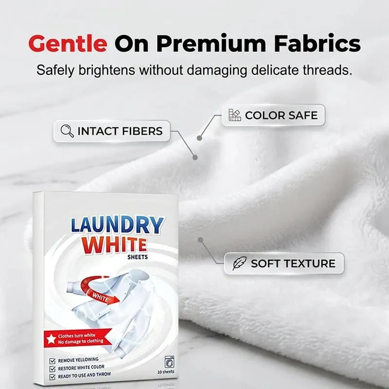🔥HOT SALE🔥🔥💥 Deep Cleaning Laundry Whitening Sheets ✨🧺 Powerful Stain Remover Brightening Fabric Laundry Cleaning Sheets