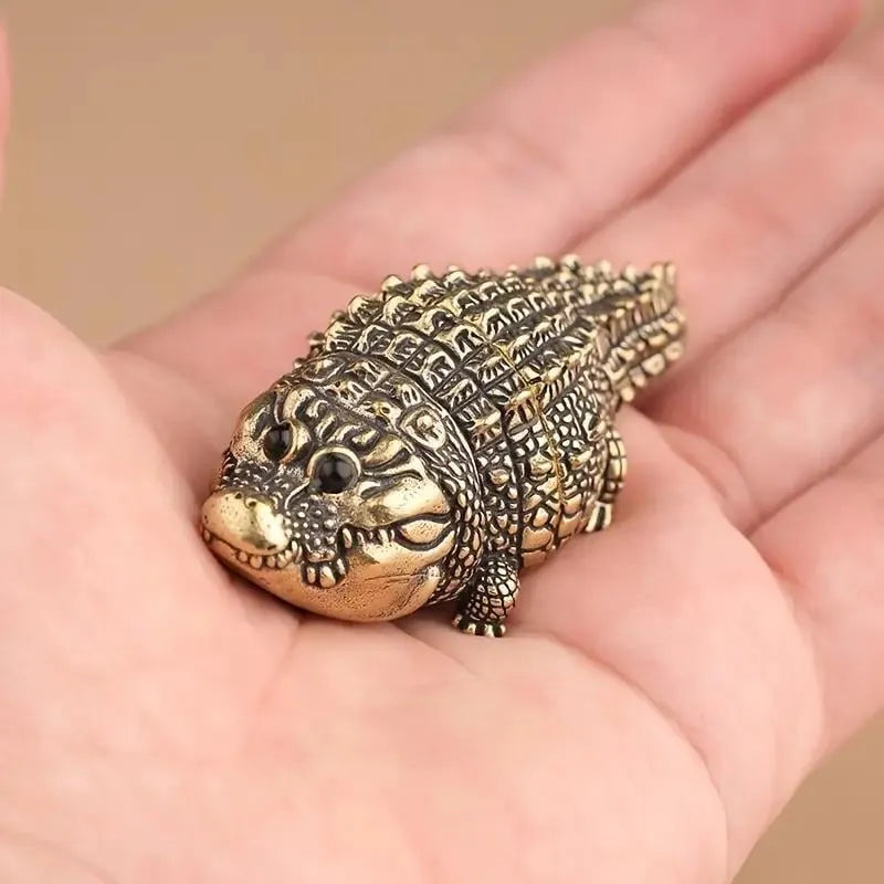 🔥LAST DAY 49% OFF - ✨Cute Fat Copper Alligator Statue