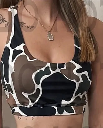 Duck Camo Flare Leggings+Sports Bra Set