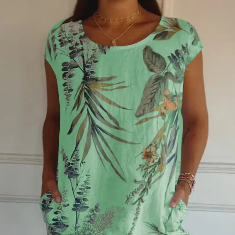 🌸🌸 Casual Printed Dress with Pockets