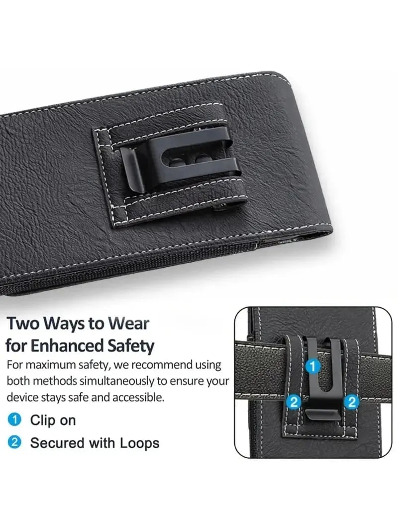 🔥 HOT SALE 🔥⚡Big Discount | Waist Belt Cell Phone Pouch 📱 Multi-Pocket Leather  Card Holder