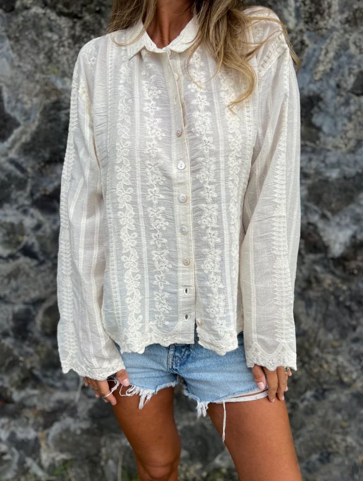 Floral Embroidered Shirt