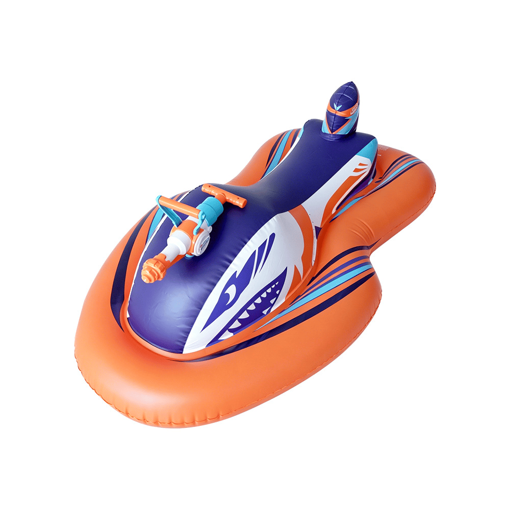 🎉🏆2026 Upgraded 49% OFF🌊 2-in-1 Shark Inflatable Jet Water Ski🚤 Built-in Water Gun