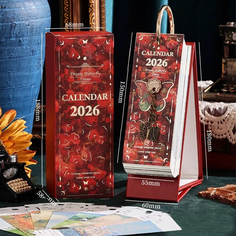 🔥LAST DAY: BUY 3 GET 1 FREE - 🎨 2026 Vintage European Style Oil Painting Flip Calendar (365 Pages)