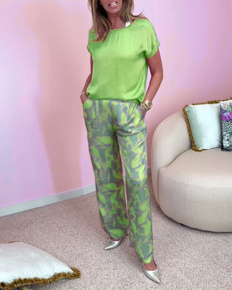 Super comfy blouse and pants Set