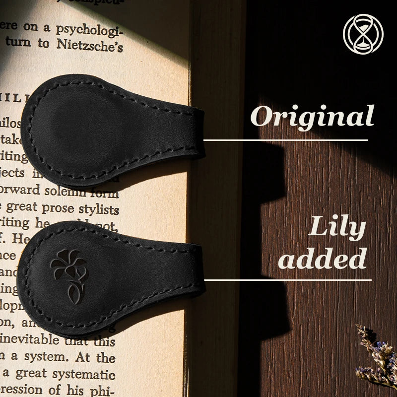 -Personalized Magnetic Leather Bookmark