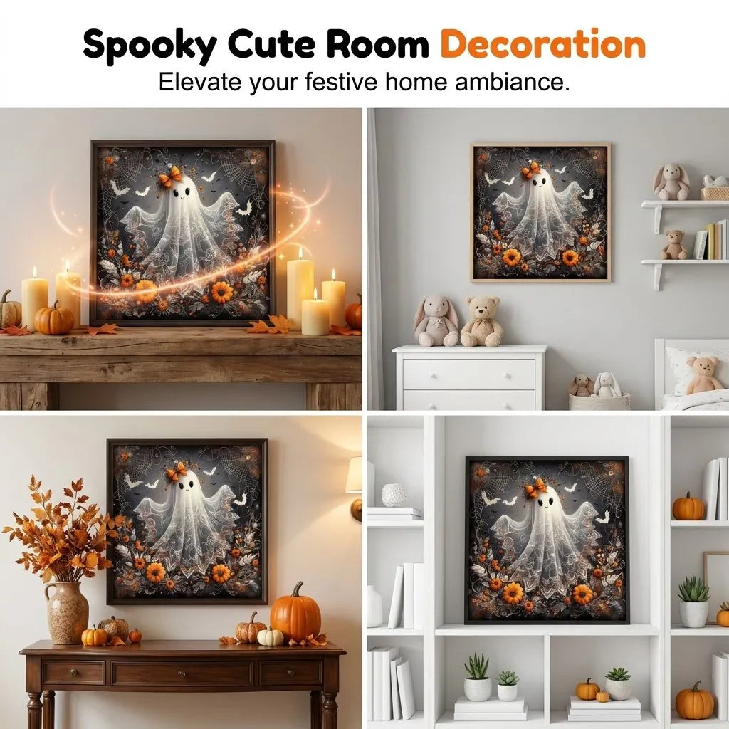 🎉 🔥HOT SALE🔥👻 Cute Halloween Ghost DIY Diamond Painting Kit