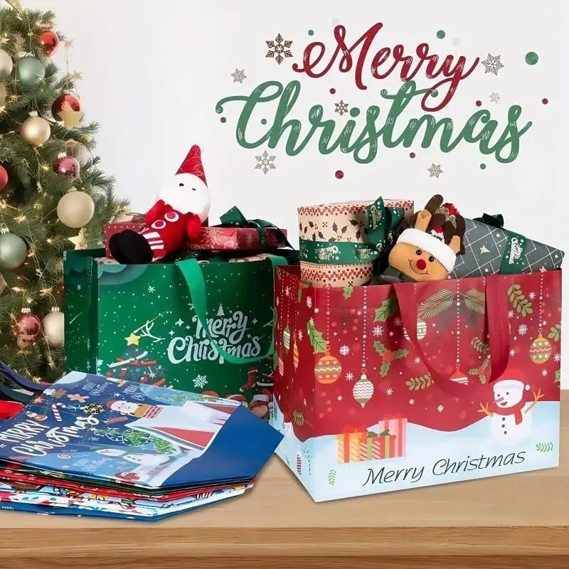 🔥HOT SALE🔥Christmas Early Discount 49% Off🔥 Christmas Gift Bags Large Reusable Tote Bags